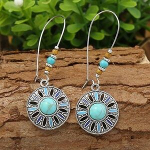 Vintage style festival boho dangle earrings